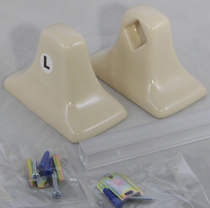 Clip on mount ceramic towel bar set from Lenape Clip on mount ceramic towel bar set from Lenape