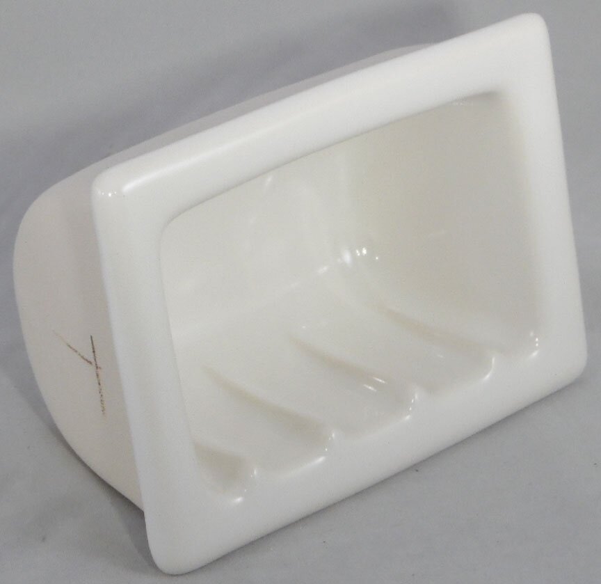 White Ceramic Wall Soap Dish 