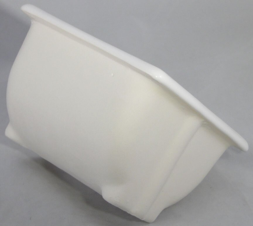 Vintage…White...Glossy...Ceramic...Toilet Paper Holder…NOS...1.5" Recessed 