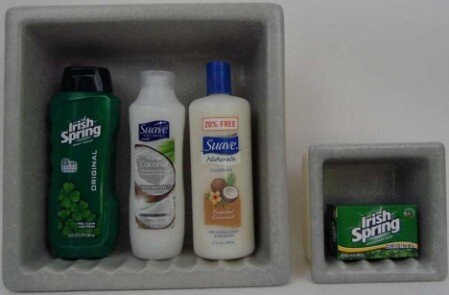 AC Products recessed shower caddy and recessed soap dish AC Products recessed shower caddy and recessed soap dish