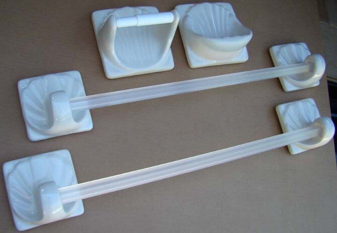 AC Products Inspired 500 Series shell shaped ceramic bathroom hardware