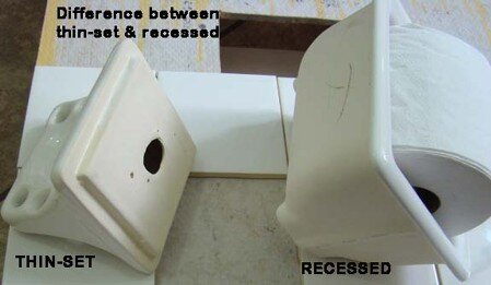 Comparing recessed to thin-set mount, see the difference Comparing recessed to thin-set mount, see the difference