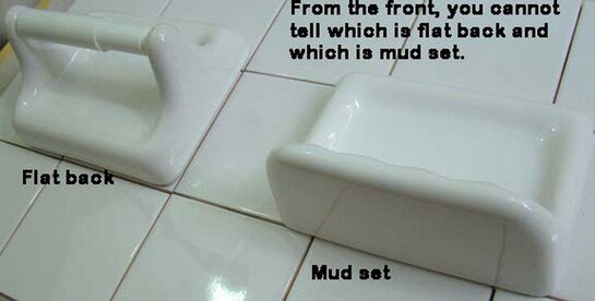 AC Products flat back and mud-set mounts compared