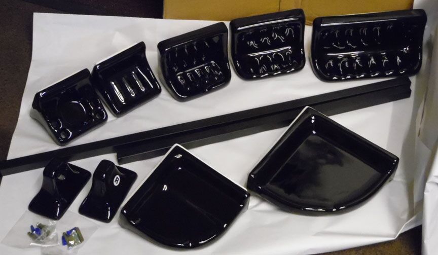 Black Ceramic Bathroom Hardware soap dishes and corner shelves