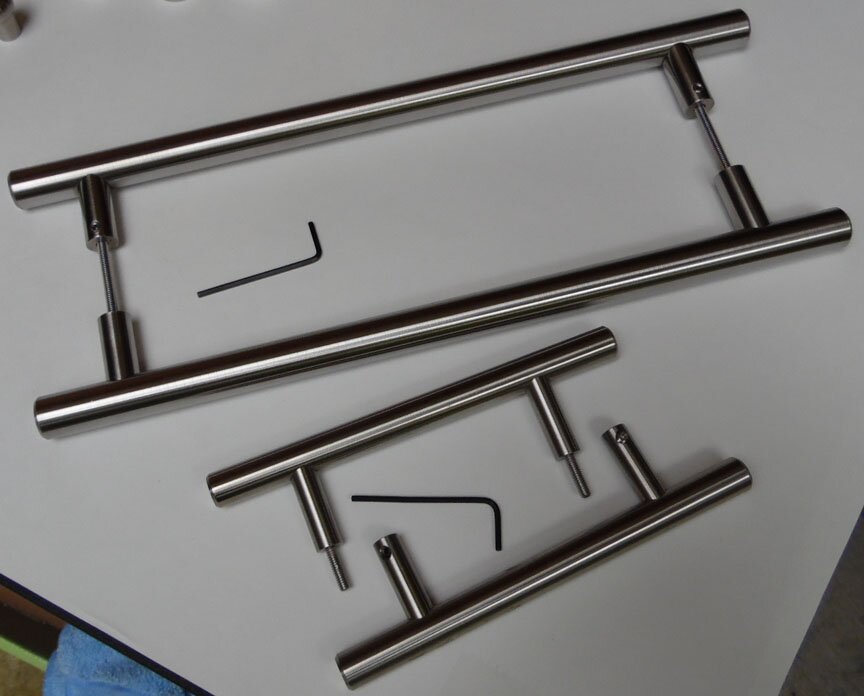 Arthur Harris Back to Back mounted stainless steel handles Arthur Harris Back to Back mounted stainless steel handles