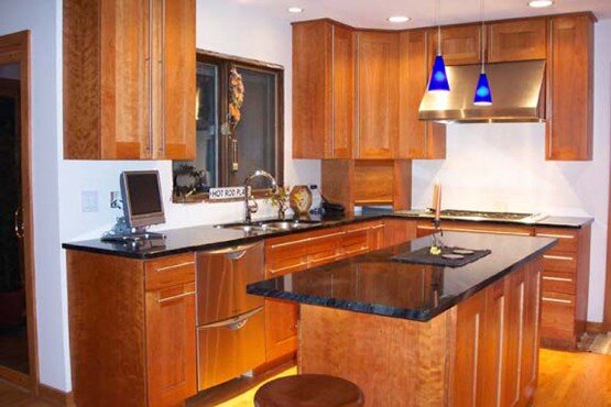 Stainless Steel custom handles used in a custom kitchen