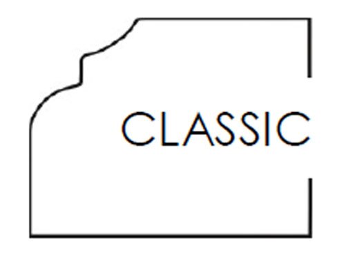 Classic edge profile for wood cabinet doors Classic edge profile for wood cabinet doors