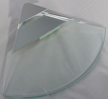 Expo Design arch front tempered glass corner shelves