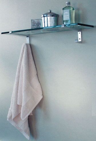 Tempered glass bathroom shelves