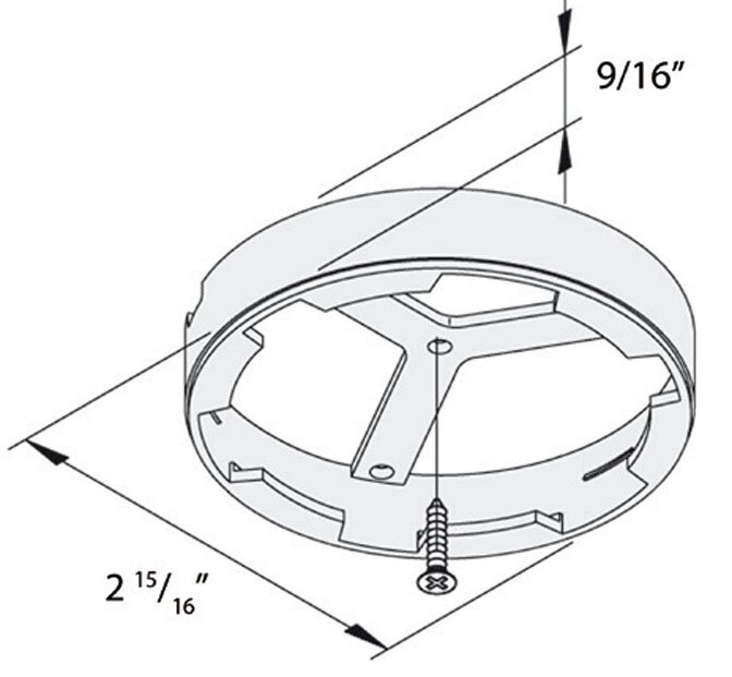 Hera FR68-LED surface mount ring diagram DIR68