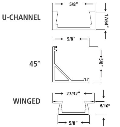Hera Lighting TapeUltra aluminum channel specs Hera Lighting TapeUltra aluminum channel specs