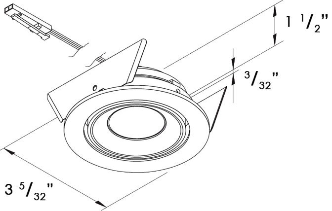 Hera SR68-LED light diagram with measurements