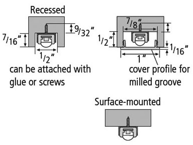 Hera Stick2-LED specification diagram showing mounting methods