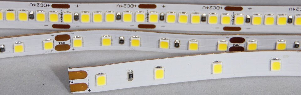 Hera TapeBasic-LED Tape Lighting showing the three varities