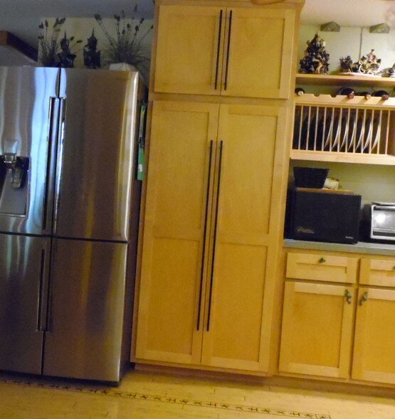 Pantry doors in a kitchen