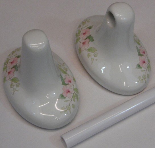 Lenape Classic and Classic Blossoms porcelain bathroom hardware