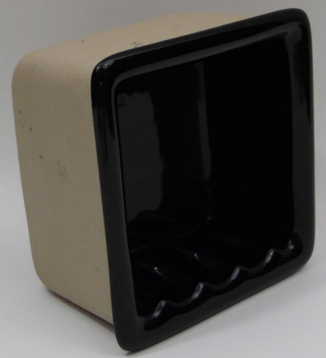 Bathroom ceramic recessed shower soap dish