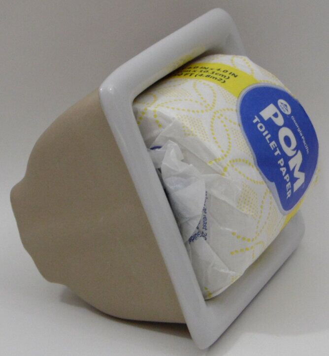 Ceramic recessed toilet paper holders