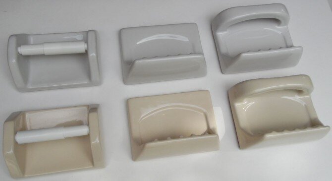 Lenape Pro-Series thin-set mounted ceramic bathroom hardware