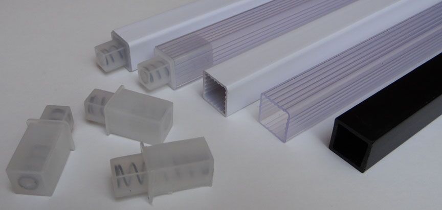thumbnail image 2 of Select 36" Plastic Replacement Towel Bar – Cut-to-Fit With Spring-Loaded Ends, Bathroom Wall Mount 2 of 3