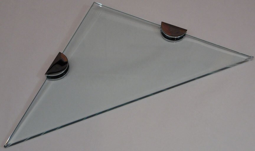 Lenape Luxury Glass Shelf kits - triangular glass corner shelves