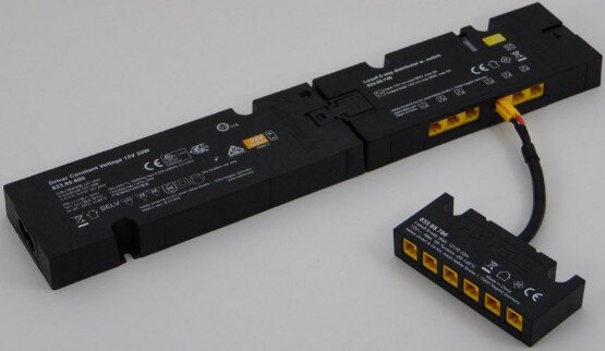 Loox5 LED power driver shown with distributors connected