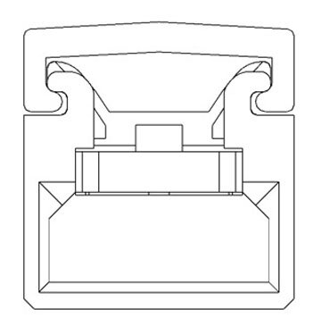 Hera Lighting ThinStick LED slim dimensions end view Hera Lighting ThinStick LED slim dimensions en view