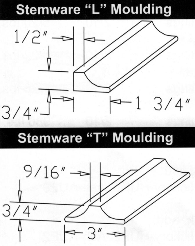 Omega-National stemware rails to make your own rack Omega-National stemware rails to make your own rack