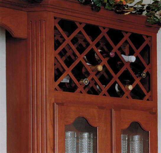 Omega-National diamond opening wine rack lattice