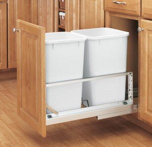Kitchen Trash Cans Door Mountable Slide Outs Eclectic Ware