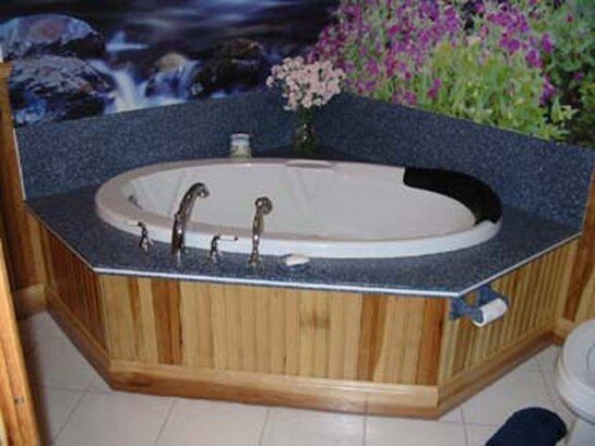 Customer Corian bathtub deck