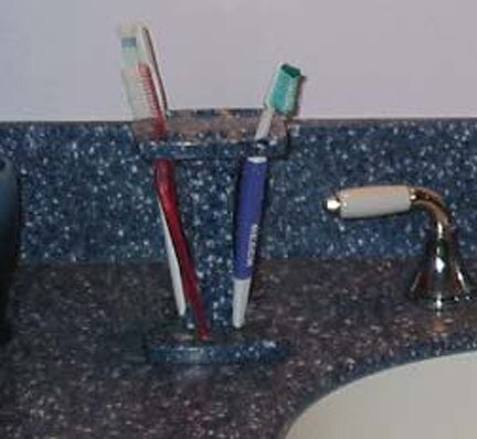 Rock Solid Corian toothbrush holder