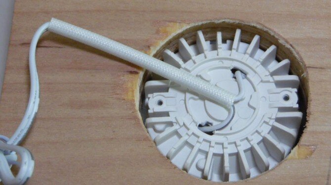 Back of LED light set into 2" dia hole Back of LED light set into 2" dia hole