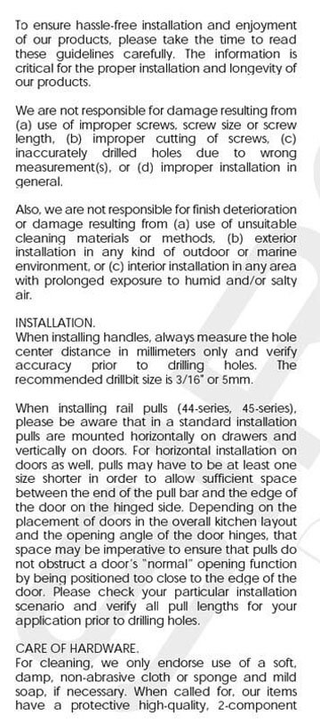 Siro Designs cabinet knob and pull guidelines Siro Designs cabinet knob and pull guidelines