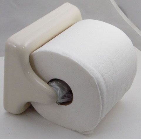 AC Products model 777 ceramic TP holder with TP roll inside