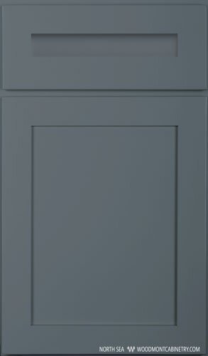 Woodmont Doors Montana5 shaker style door in North Sea finish Woodmont Doors Montana5 shaker style door in North Sea finish