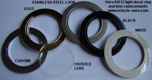 Hera KB12 decor rings and glass lenses